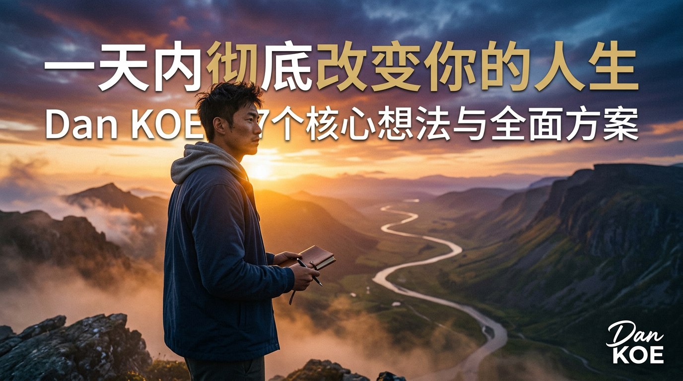 Dan KOE：如何在一天内彻底改变你的人生